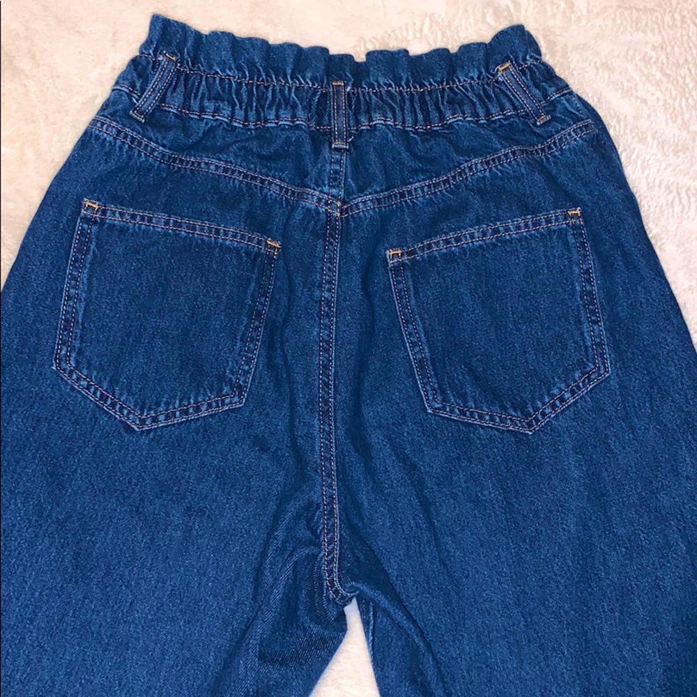 ZARA Paper Bag Blue Jeans - Picture 6 of 8